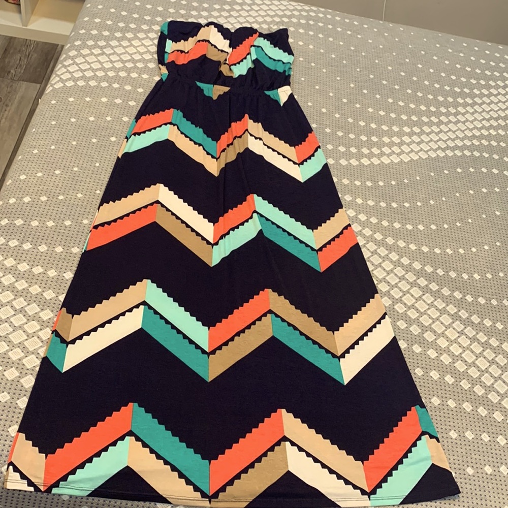 Long strapless dress